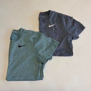 2 Nike Athletic Dri-Fit T-Shirt Bundle | Blue/Teal Size Small